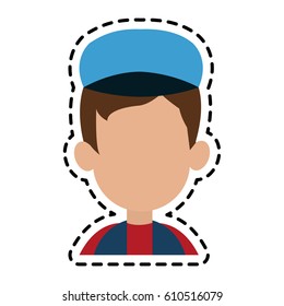 man cartoon icon image 
