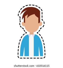 man cartoon icon image 