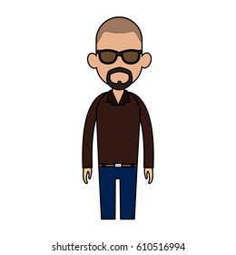 man cartoon icon image 