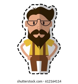 man cartoon icon image 