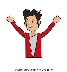man cartoon icon image 