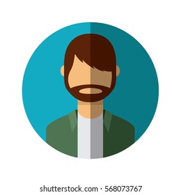man cartoon icon over white background. colorful design. vector illustration