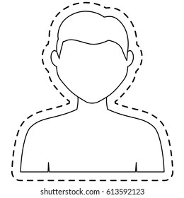 man cartoon icon over white background. vector illustration