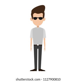 Man cartoon isolated