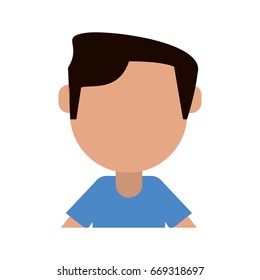 man cartoon isolated casual