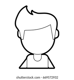 man cartoon isolated casual