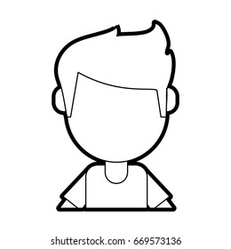man cartoon isolated casual