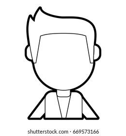 man cartoon isolated casual