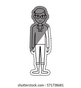 Man cartoon isolated icon vector illustration graphic design
