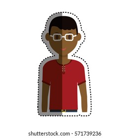 Man cartoon isolated icon vector illustration graphic design
