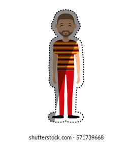 Man cartoon isolated icon vector illustration graphic design