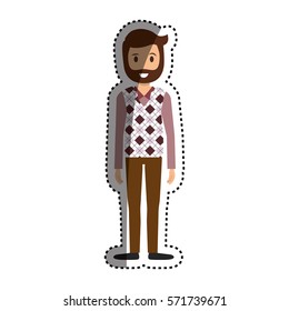 Man cartoon isolated icon vector illustration graphic design