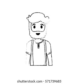 Man cartoon isolated icon vector illustration graphic design