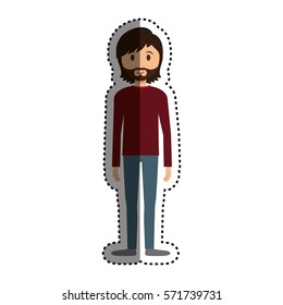 Man cartoon isolated icon vector illustration graphic design