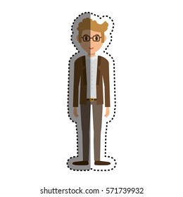 Man cartoon isolated icon vector illustration graphic design