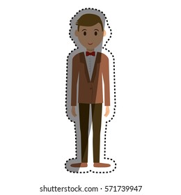 Man cartoon isolated icon vector illustration graphic design