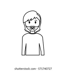 Man cartoon isolated icon vector illustration graphic design