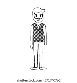 Man cartoon isolated icon vector illustration graphic design