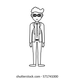 Man cartoon isolated icon vector illustration graphic design