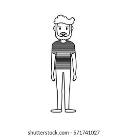 Man cartoon isolated icon vector illustration graphic design