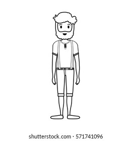 Man cartoon isolated icon vector illustration graphic design