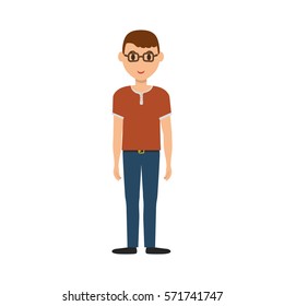 Man cartoon isolated icon vector illustration graphic design