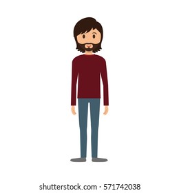 Man cartoon isolated icon vector illustration graphic design