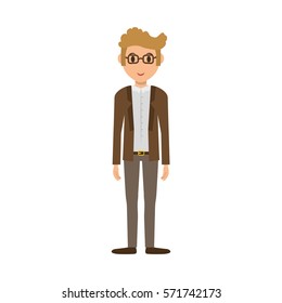 Man cartoon isolated icon vector illustration graphic design