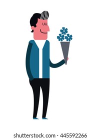 Man cartoon. People design. Vector graphic