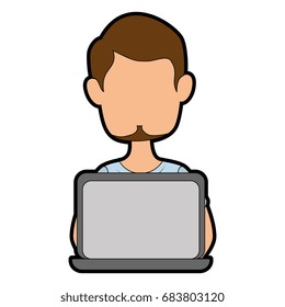 Man cartoon profile