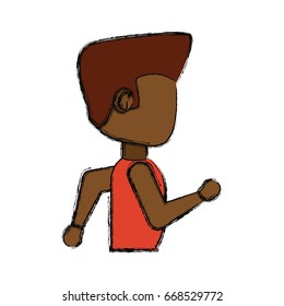 Man cartoon running