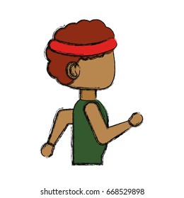 Man cartoon running