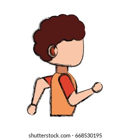 Man cartoon running