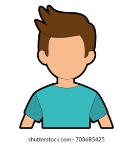Man cartoon smiling