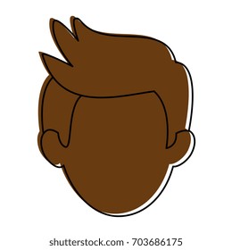 Man cartoon smiling
