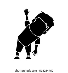 Man cartoon stretching design
