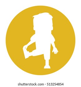 Man cartoon stretching design