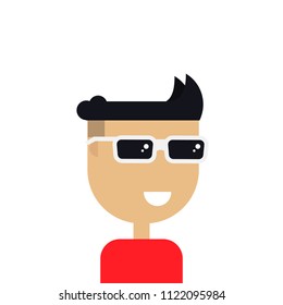 Man cartoon. Vector icon flat design