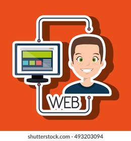 man cartoon web page