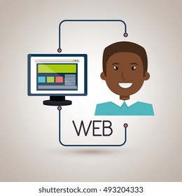 man cartoon web page
