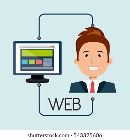 man cartoon web page