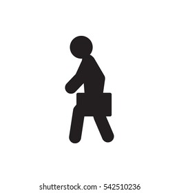 man with case icon illustration isolated vector sign symbol
