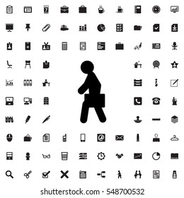 man with case icon illustration isolated vector sign symbol