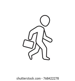 man with case icon illustration isolated vector sign symbol