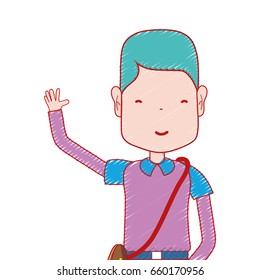 man with casual clothes and hairstyle