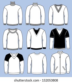 Man casual clothes isolated for design.Vector objects