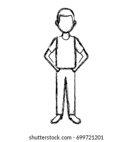 Man Casual Clothes Standing Character Person Stock Vector (Royalty Free ...