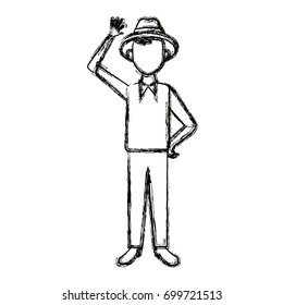 man in casual clothes standing character person