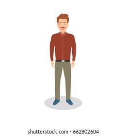 Man casual dressed. Elegant Business man vector illustration. 