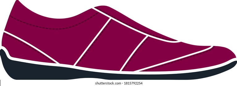 Man Casual Shoe Icon. Flaches Farbdesign. Vektorgrafik.